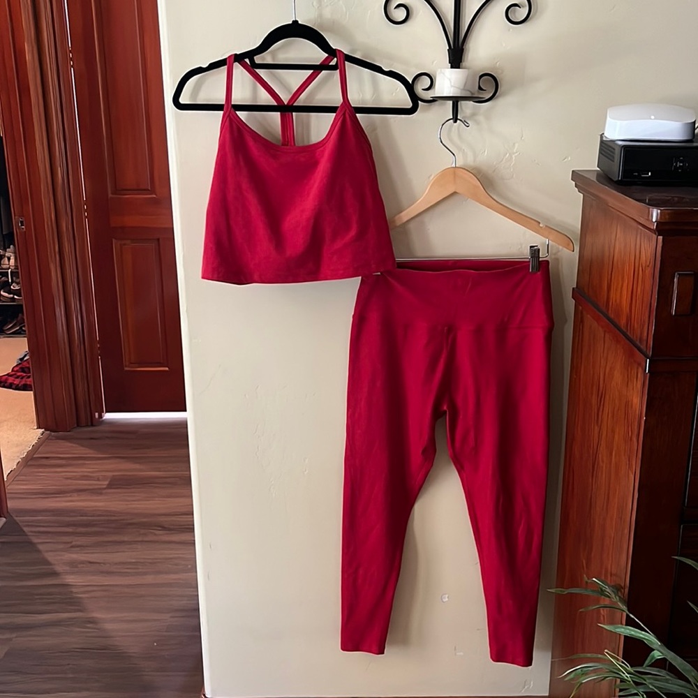 Beyond yoga spacedye set crop tank and leggings size xl